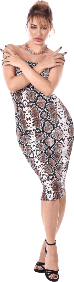 Noemi Moon Slinky Like Snakeskin istripper model