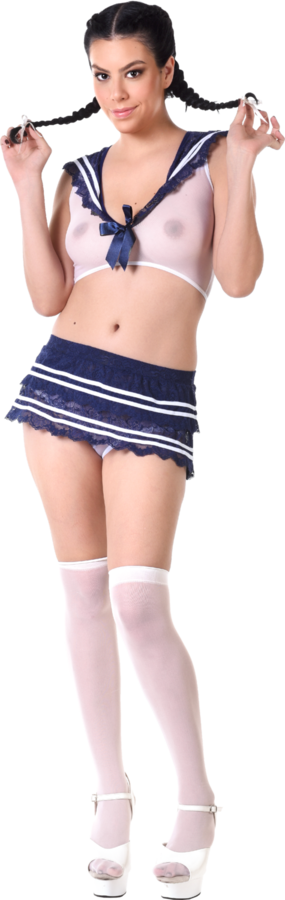 Sally Hunter Lacy Schoolgirl istripper model