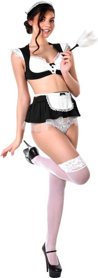 Anna Bella Cleaning All The House istripper model
