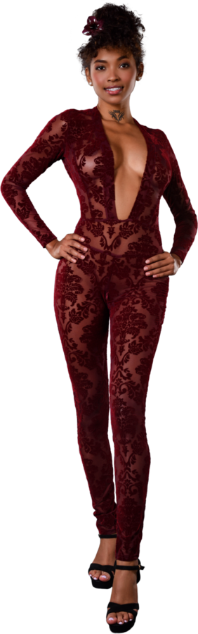 Barbie Rous Hugged In Burgundy istripper model